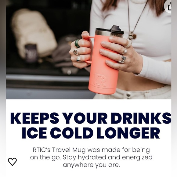 ARTIC 20 oz Coffee Travel Mug with Lid and Handle, Stainless Steel - Picture 3 of 6